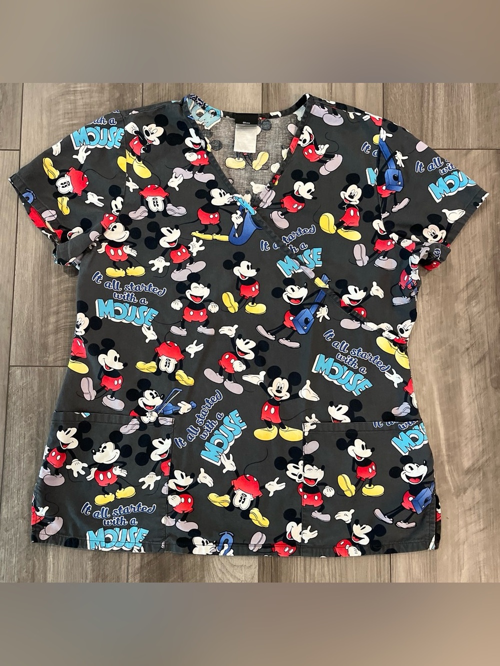 Disney Mickey Mouse Scrub Top